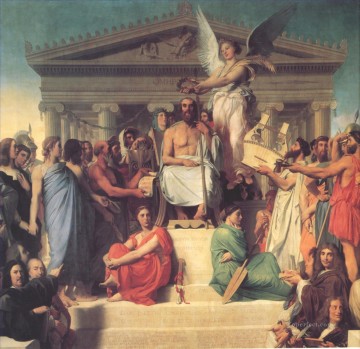 ホメーロスの神格化 新古典派ジャン・オーギュスト・ドミニク・アングル Oil Paintings